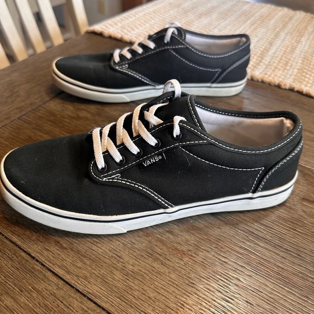 Vans Atwood Low Top Black Canvas Sneakers Womens Size 7.0‎ TC9R - Picture 5 of 10